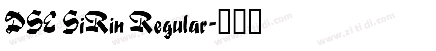 DSE SiRin Regular字体转换
